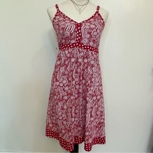Vintage Faded Glory Red and White Dress